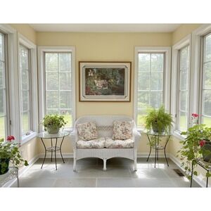 Vintage 1980's 33x26 "Secret Garden" Framed Print By Harvey Edward, Signed